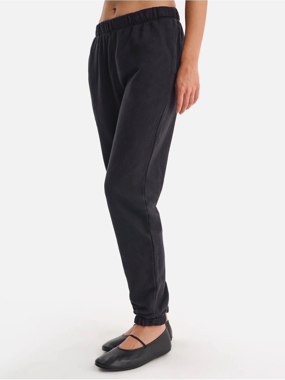 MATE the Label Organic Fleece Relaxed Joggers - Jet Black - Small - Picture 3 of 9